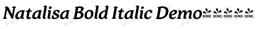 Natalisa Bold Italic Demo字体转换